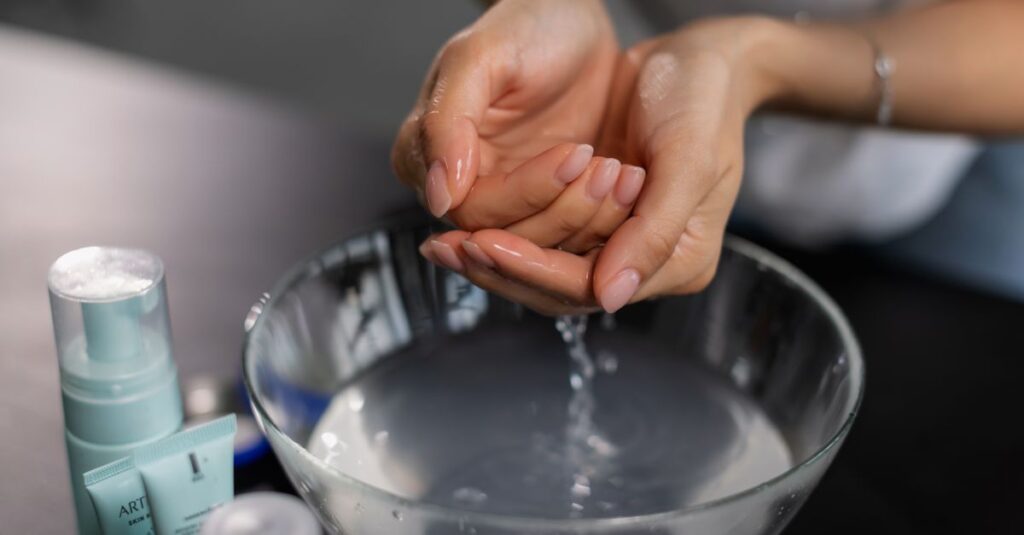 乾燥肌の原因と化粧水が果たす役割を示したスキンケアルーティンのイメージ